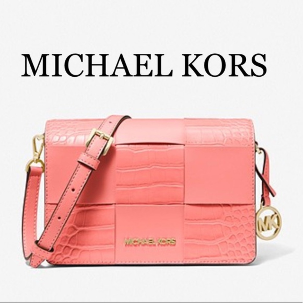 MICHAEL KORS MERCER SMALL CLUTCH XBODY GRAPEFRUIT